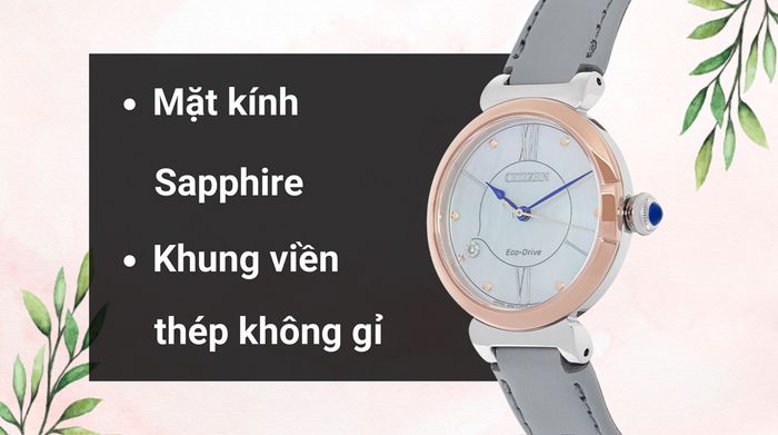Chất liệu mặt kính và khung viền của mẫu đồng hồ