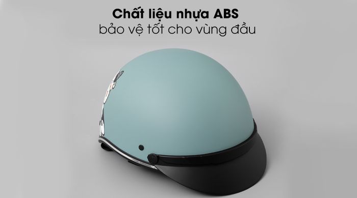 Chất liệu - Mũ bảo hiểm 1/2 size M Delites ATN04 bò sữa