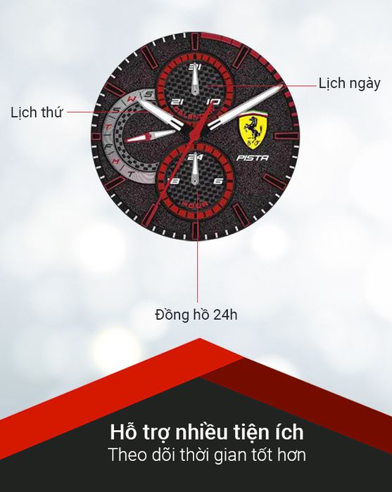 Đồng hồ Nam Ferrari 0830726 hỗ trợ nhiều tiện ích