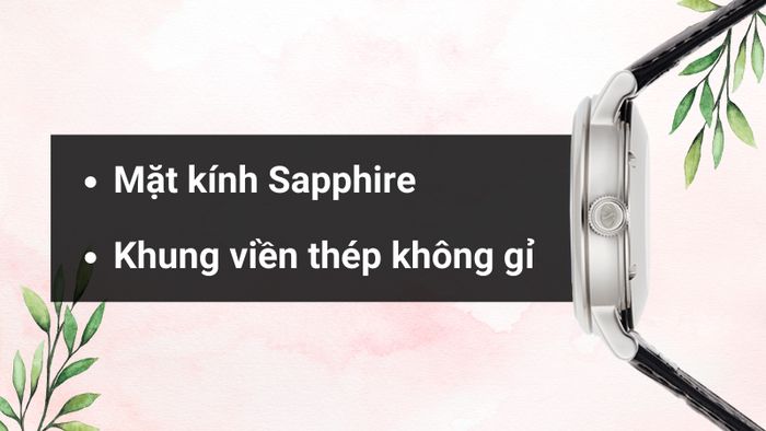 Chất liệu mặt kính và khung viền của mẫu đồng hồ