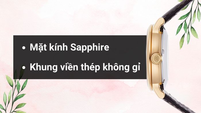 Chất liệu mặt kính và khung viền của mẫu đồng hồ