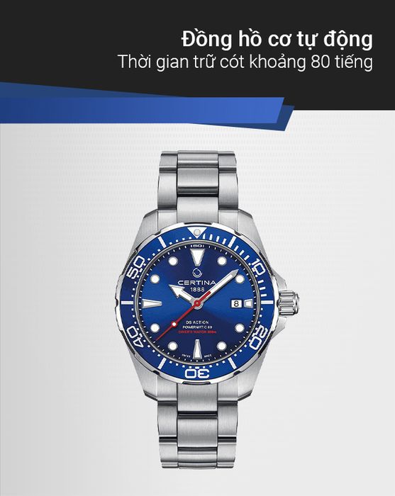 Đồng hồ Nam Certina C032.407.11.041.00 có bộ máy cơ tự động