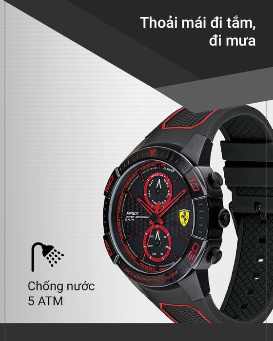 Đồng hồ Nam Ferrari 0830634 tích hợp chỉ số chống nước 5 ATM