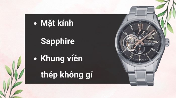 Chất liệu mặt kính và khung viền của mẫu đồng hồ