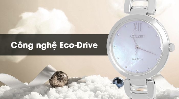 Đồng hồ nữ Citizen EM0530-81D sử dụng công nghệ mới Eco-Drive