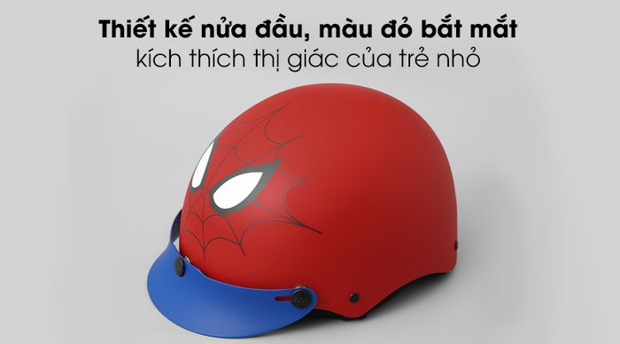 Thiết kế - Mũ bảo hiểm 1/2 size S Delites ATN01 Siêu nhân