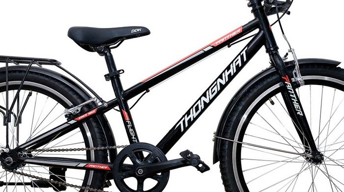 Xe đạp địa hình MTB Thống Nhất MTB 24-03 Đen với khung xe bền chắc