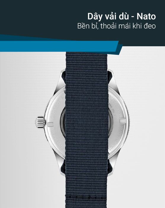 Đồng hồ Nam Certina C036.407.18.040.00 có dây đeo vải dù bền bỉ