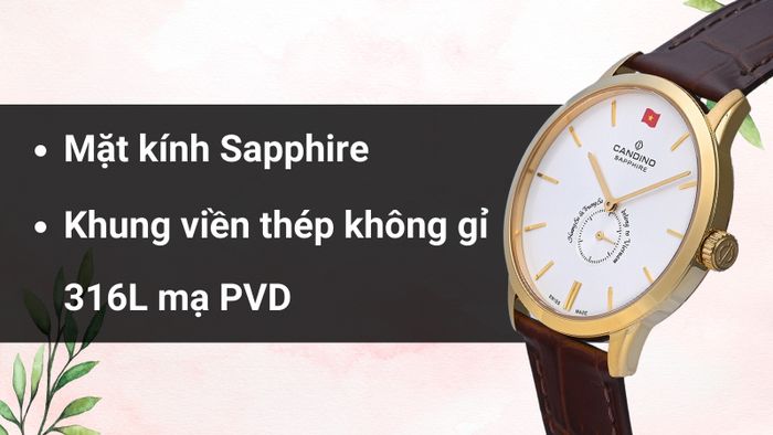Chất liệu mặt kính và khung viền của mẫu đồng hồ