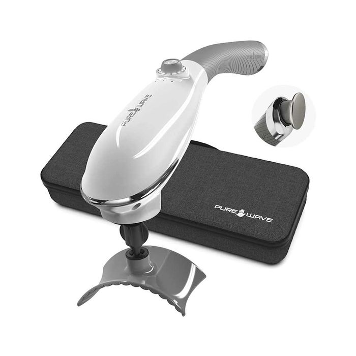 Top massage guns: The PureWave Gen II dual massager in action.