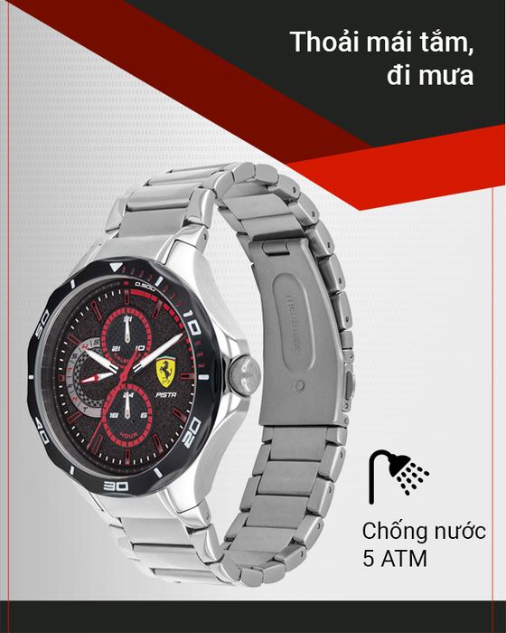 Đồng hồ Nam Ferrari 0830726 có hệ số chống nước 5 ATM