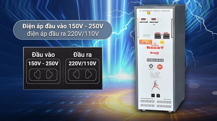Ổn áp Robot 1 pha 60KVA 150 
