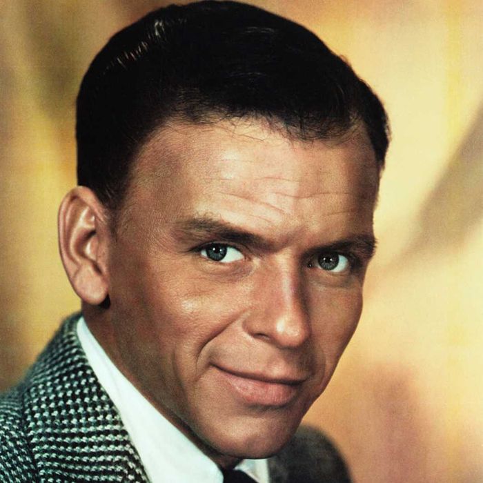 A portrait of the legendary musician Frank Sinatra.