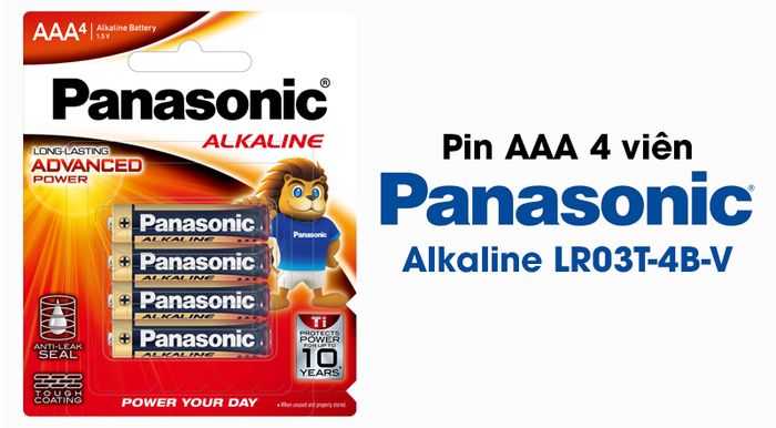 Pin AAA 4 viên Panasonic Alkaline LR03T-4B-V