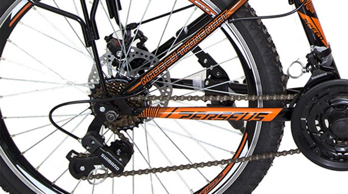 Xe đạp địa hình MTB Thống Nhất MTB 24-04 24 inch Cam có bộ truyền động mượt mà