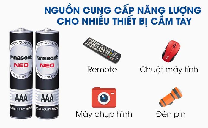 Pin AAA 12 viên Manganese Panasonic R03NT-12H Đen