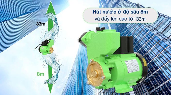 Máy bơm nước chân không Kangaroo KGWP200 200W - Lực hút sâu và đẩy cao