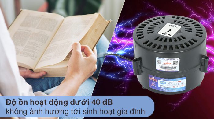 Hoạt động êm - Biến thế tròn Robot 1000VA RT1P1000A