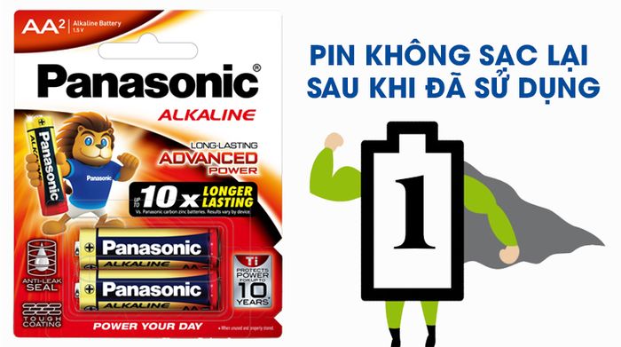 Pin AA 2 viên Panasonic Alkaline LR6T/2B-V