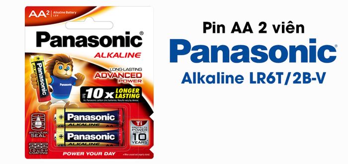 Pin AA 2 viên Panasonic Alkaline LR6T/2B-V