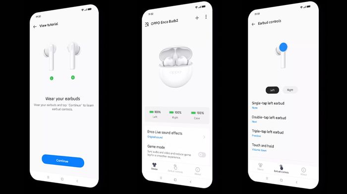 Tai nghe Bluetooth True Wireless OPPO ENCO Buds 2 ETE41 - Điều khiển tiện lợi qua App