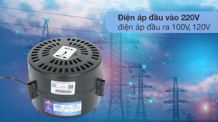 Biến thế tròn Robot 1000VA RT1P1000A - Nguồn ra nguồn vào