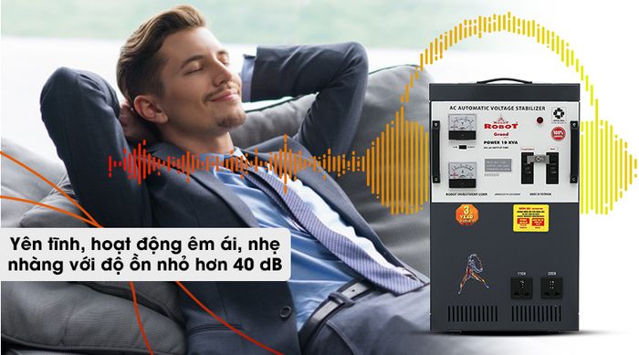 Ổn áp ROBOT 1 Pha 10KVA GR10K090 - Độ ồn