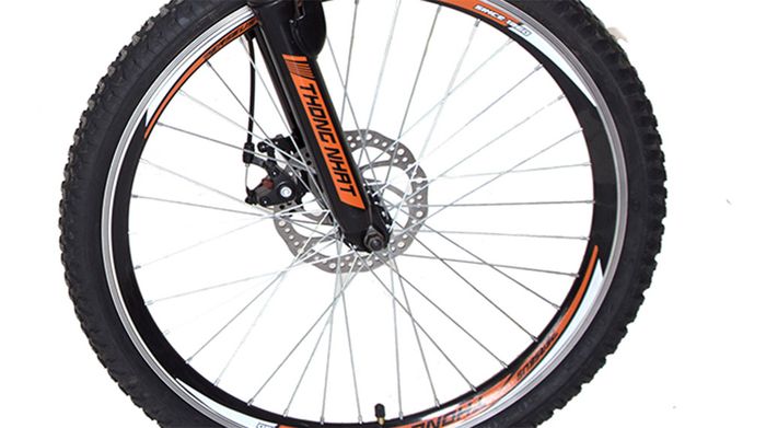Xe đạp địa hình MTB Thống Nhất MTB 24-04 24 inch Cam có hệ thống phanh an toàn