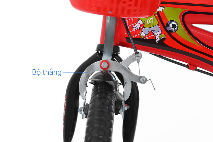 Xe Đạp Trẻ Em Đại Phát Tài Mèo 12 inch - Hệ thống phanh