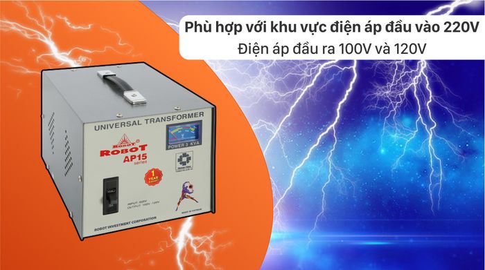 Biến thế Robot 3K - AP15 UT1P3000A - Đặc điểm dãy điện áp