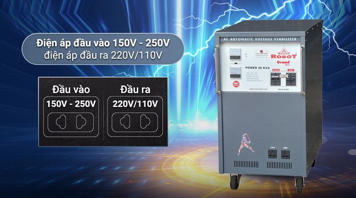 Ổn áp Robot 1 pha 20KVA 150