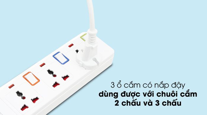 Tiện dụng - Ổ cắm điện Sunhouse SHE-OC2-3R
