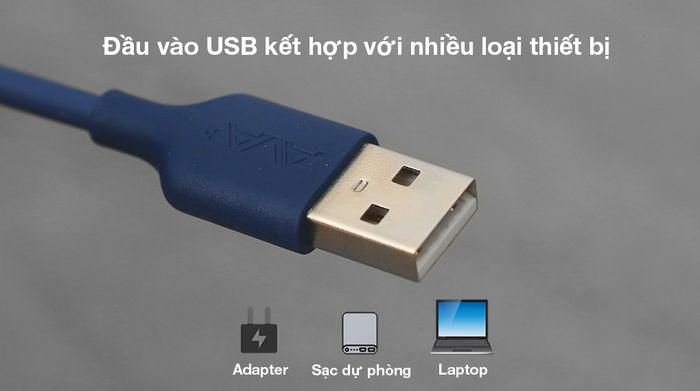 Cáp Lightning 20cm AVA+ DR-L05 - Nguồn vào là giao tiếp USB dùng được với nhiều loại thiết bị