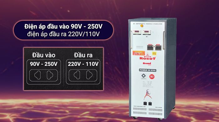 Ổn áp Robot 1 pha 50KVA 90