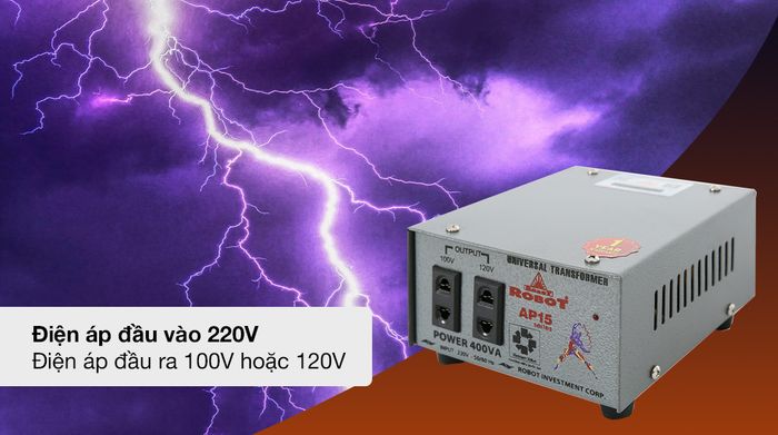 Biến thế Robot 400VA - AP15 UT1P400A - Giảm điện áp đầu vào 220V thành điện áp đầu ra 100V - 120V