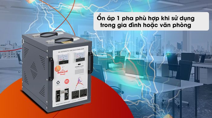 Ổn áp ROBOT 1 Pha 5KVA GR05K090 - Điện áp 1 pha