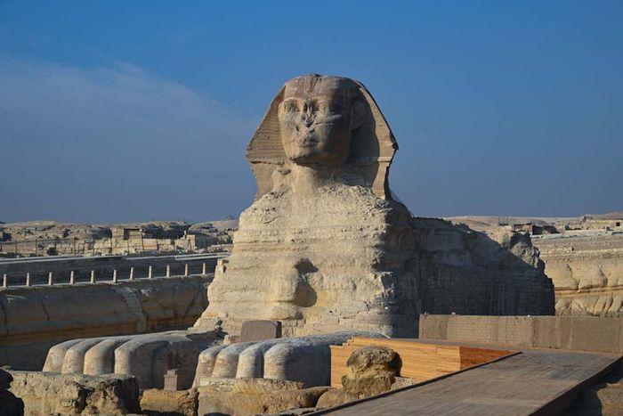 The iconic Sphinx located in Giza