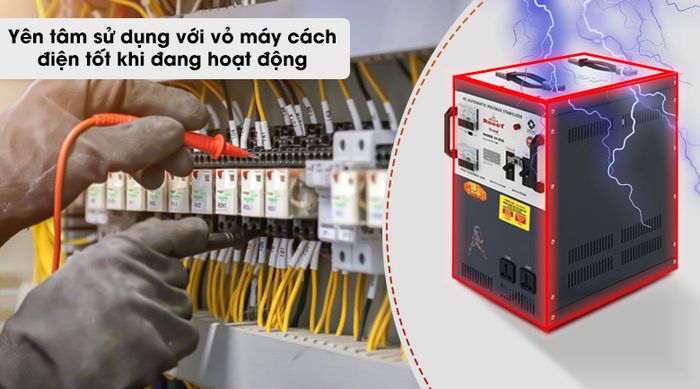 Ổn áp ROBOT 1 Pha 10KVA GR10K090 - Vỏ máy cách điện
