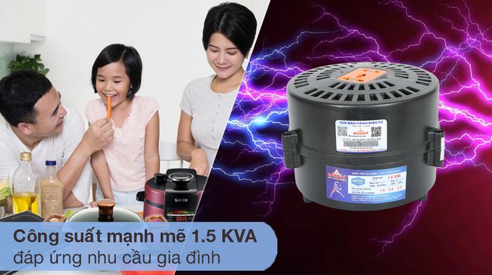 Phù hợp nhu cầu gia đình - Biến thế tròn Robot 1500VA RT1P1500A