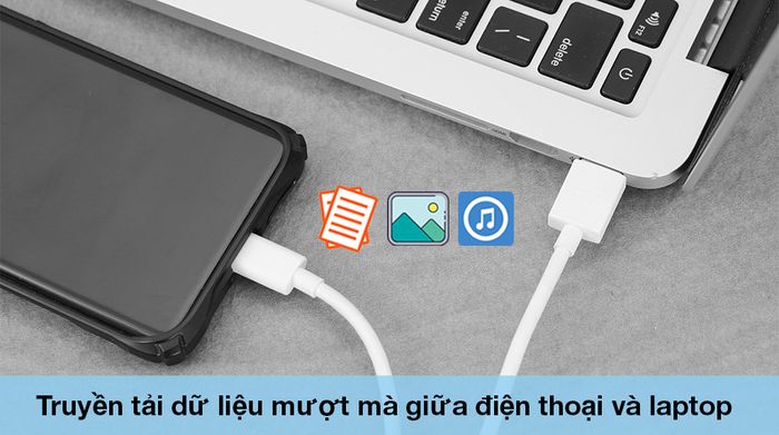 Cáp Type C SuperVOOC 1m OPPO DL129 Trắng - Sao chép tài liệu, video, hình ảnh từ điện thoại qua laptop dễ dàng, nhanh chóng