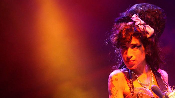 Amy Winehouse performing live in 2008.