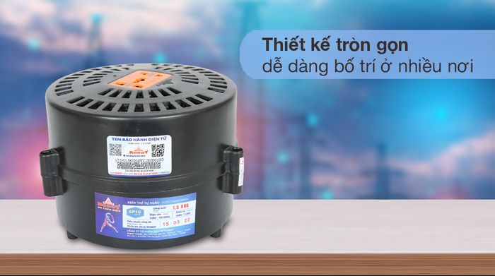 Gọn gàng, dễ bố trí - Biến thế tròn Robot 1500VA RT1P1500A