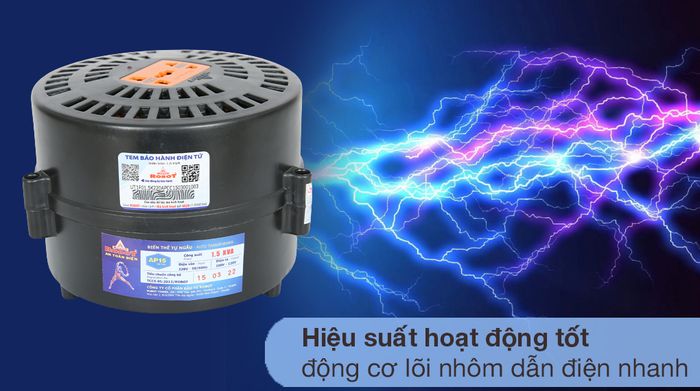 Hiệu suất hoạt động tốt - Biến thế tròn Robot 1500VA RT1P1500A