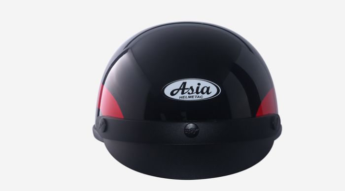 Chất liệu - Mũ bảo hiểm nửa đầu size M Asia MT 105 đen đỏ