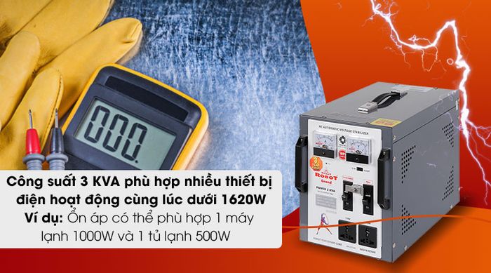 Ổn áp Robot 1 pha 3KVA 140