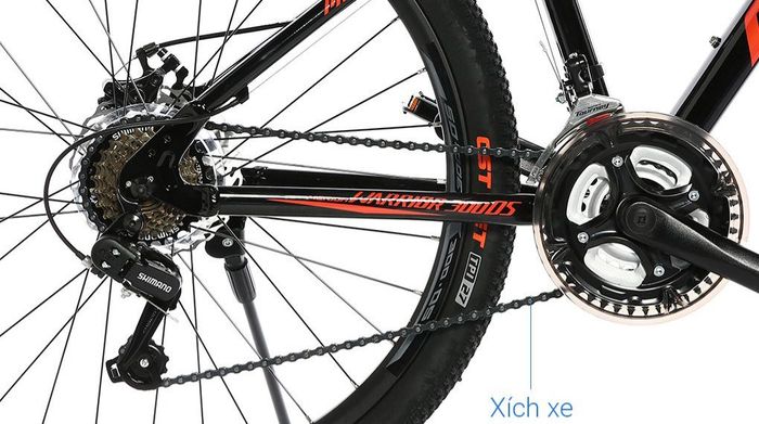 Xe đạp địa hình MTB Merida Warrior 300Ds 26 inch Size XS - Bộ truyền động mạnh mẽ