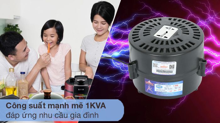 Phù hợp nhu cầu gia đình - Biến thế tròn Robot 1000VA RT1P1000A