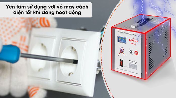 Ổn áp Robot GR02K140 - Vỏ máy cách điện
