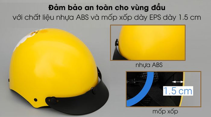 An toàn Mũ bảo hiểm 1/2 size S Delites ATN01