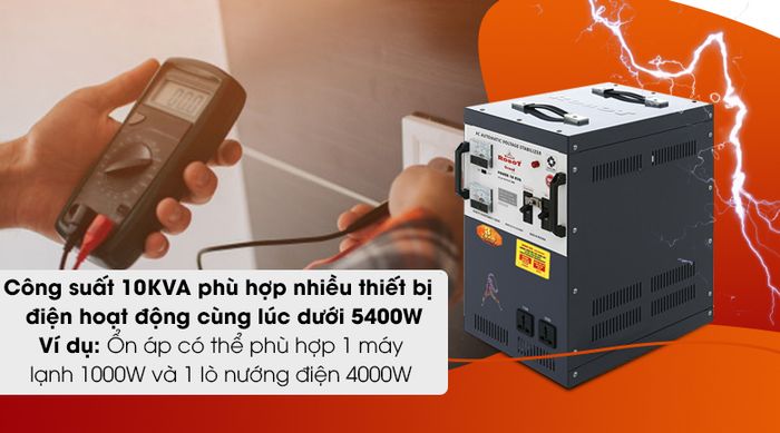Ổn áp Robot 1 pha 10KVA 90 